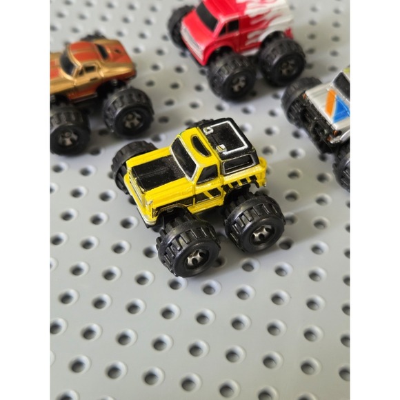 Micro Machines Monster Truck Lot of 4 Vintage Galoob 1987 Datsun Chevy - Picture 2 of 11